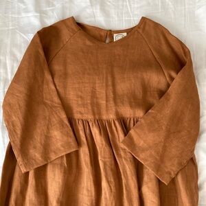 Red Creek Kids linen romper, size 8-9